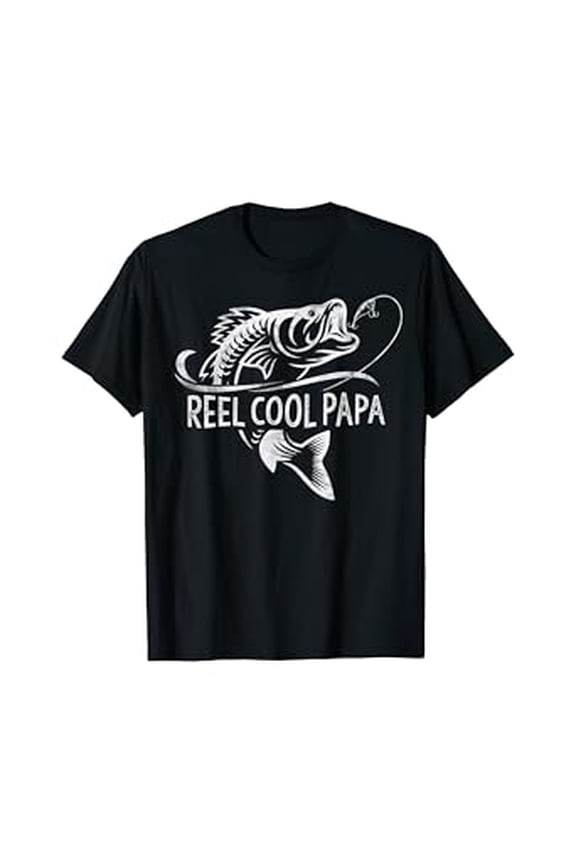 Reel Cool Papa Fishing Dad Fish T-Shirt - Perfect Father's Day Gift for Fishermen