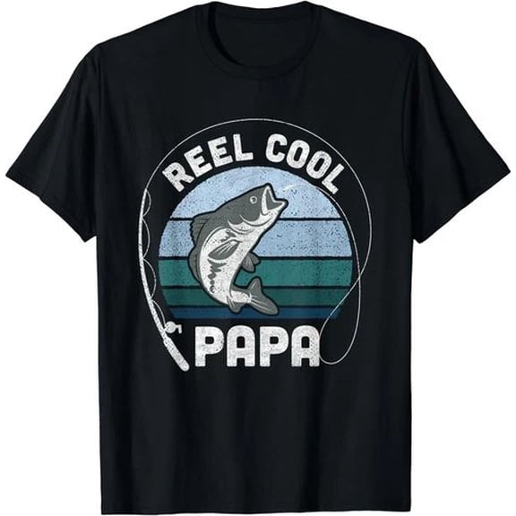 Reel Cool Papa Fishing Father’s Day Gift Unisex T-Shirt for Dads Who Love Fishing