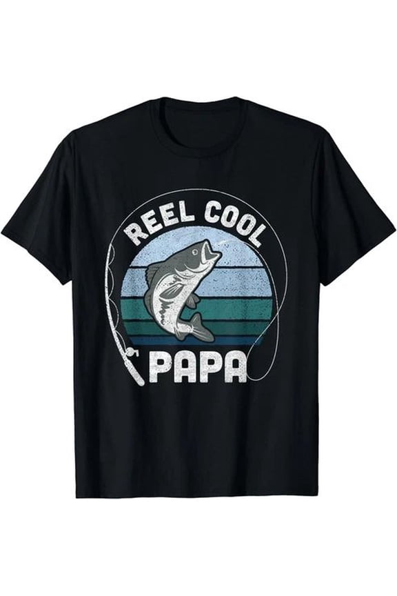 Reel Cool Papa Fishing Father’s Day Gift Unisex T-Shirt for Dads Who Love Fishing