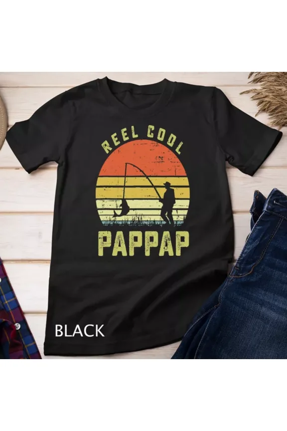 Reel Cool Pappap Fishing Dad Gifts Father'S Day Fisherman Unisex T-Shirt Unisex S-5XL Hot Trending Shirt, Vintage Birthday Gift