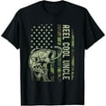 thumbnail image 1 of Reel Cool Uncle Camouflage American Flag Funny Uncle T-Shirt Tops Tee, 1 of 4