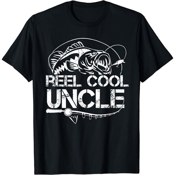 Reel Cool Uncle Fishing Daddy Fathers Day Dad Gifts For Men T-Shirt