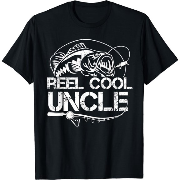 Reel Cool Uncle Fishing Daddy Fathers Day Dad Gifts For Men T-Shirt