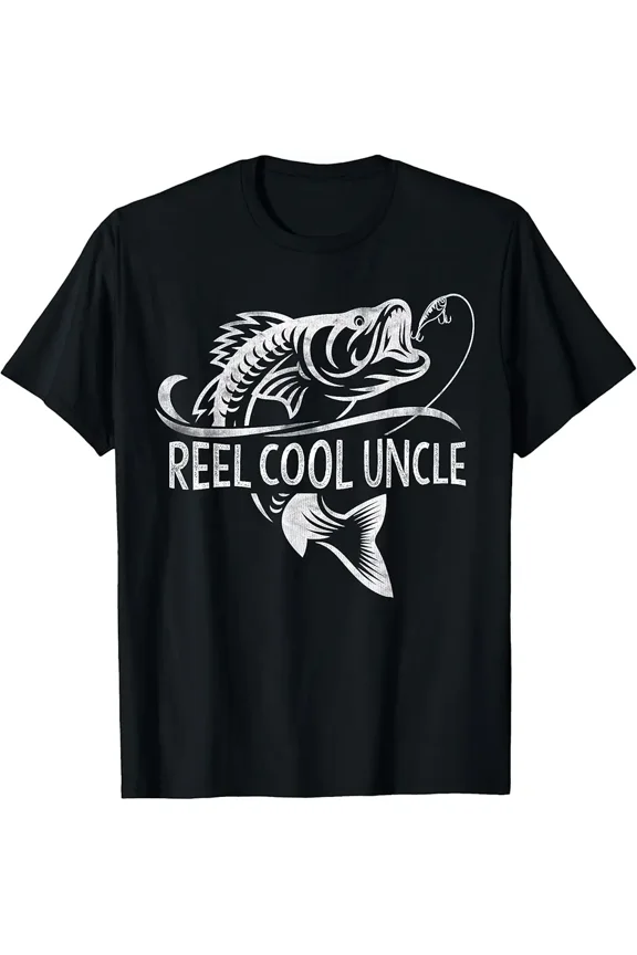 Reel Cool Uncle Fishing Gifts Uncle Father's Day T-Shirt