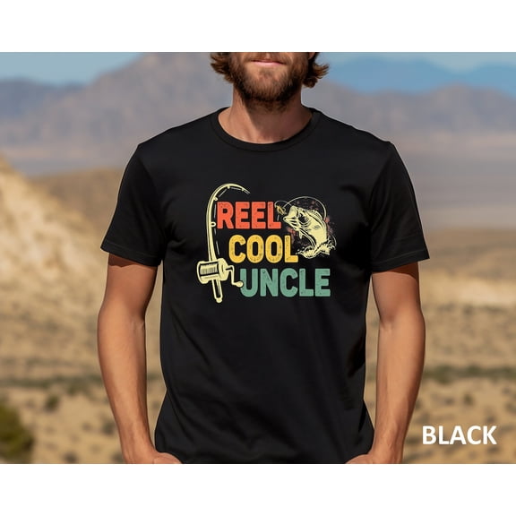 Reel Cool Uncle Shirt, Fishing Uncle Shirt, Retro Fishing Uncle Shirt, Fishing Shirt For Men, Fisherman Gift Shirt For Dad Shirt