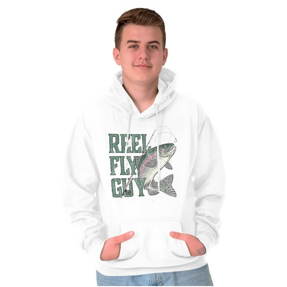 Reel Fly Guy Fishing Lover Cool Funny Hoodie Sweatshirt Women Men Brisco Brands S