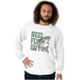 thumbnail image 1 of Reel Fly Guy Fishing Lover Cool Funny Plus Size Long Sleeve Graphic Tee Shirt Brisco Brands 2X, 1 of 5