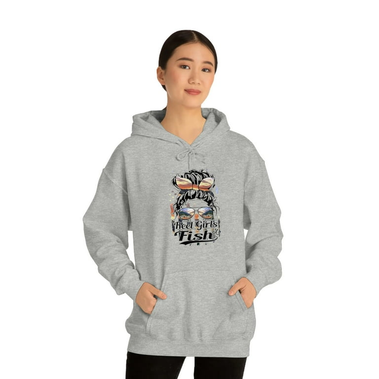 Reel Girls Fish Hoodie, Fishing hoodie, woman hoodie, country shirt Unisex  Heavy Blend™ Hooded Sweatshirt
