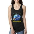 thumbnail image 1 of Reel It Like You Stole It Ladies Racerback Tank Top, Black, Small, 1 of 3