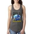thumbnail image 1 of Reel It Like You Stole It Ladies Racerback Tank Top, Dark Grey, X-Large, 1 of 3
