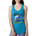 thumbnail image 1 of Reel It Like You Stole It Ladies Racerback Tank Top, Turquoise, Large, 1 of 3