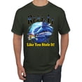 thumbnail image 1 of Reel It Like You Stole It Men's Graphic T-Shirt, Forest Green, Medium, 1 of 3