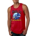 thumbnail image 1 of Reel It Like You Stole It Mens Graphic Tank Top, Red, X-Large, 1 of 3