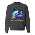 thumbnail image 1 of Reel It Like You Stole It Unisex Crewneck Graphic Sweatshirt, Charcoal, 3XL, 1 of 3