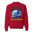 thumbnail image 1 of Reel It Like You Stole It Unisex Crewneck Graphic Sweatshirt, Red, Medium, 1 of 3