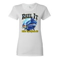 thumbnail image 1 of Reel It Like You Stole It Womens Graphic T-Shirt, White, Large, 1 of 3