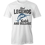 Reel Legends Catch and Release T-Shirt | Manly Hobbies White Tee Gift