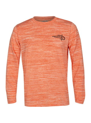 Reel Life Shirt Mens XXL Extra Large Long Sleeve Light Orange Fishing Shirt