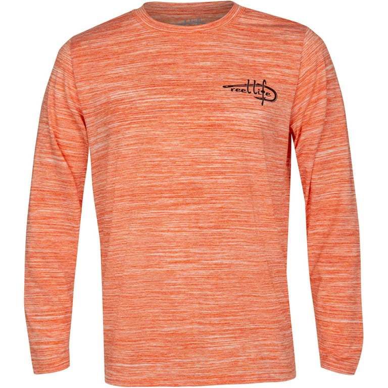 Reel Life Coastal Performance Beach Bound Bronco Shirt - XL - Spicy Orange