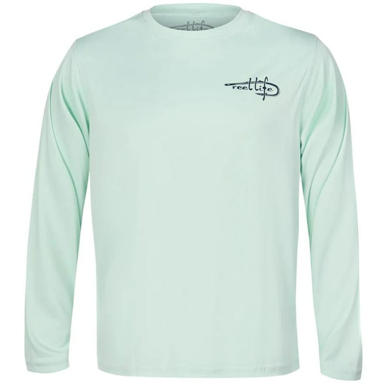 Reel Life Color Splash Sail UV Long Sleeve T-Shirt - Large - Misty Jade 