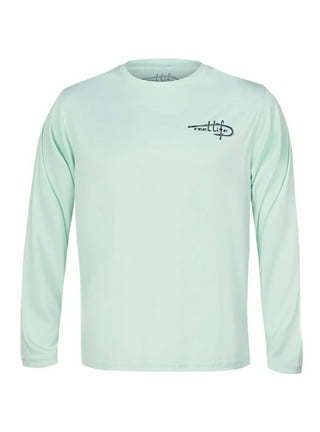 Reel Legends Mens Everglades Solid Long Sleeve T-Shirt Small Bright White