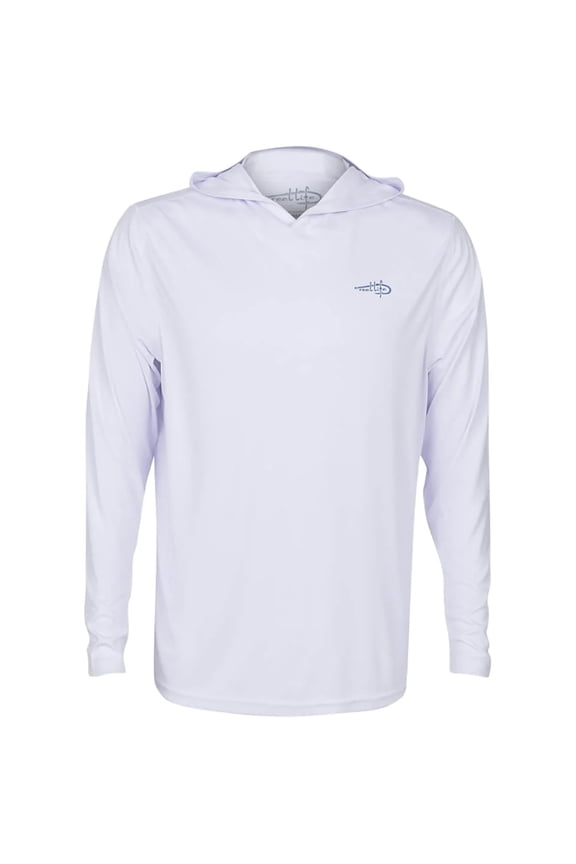 Jax Beach USA Mahi UV Pullover Hoodie - Medium - Brilliant White