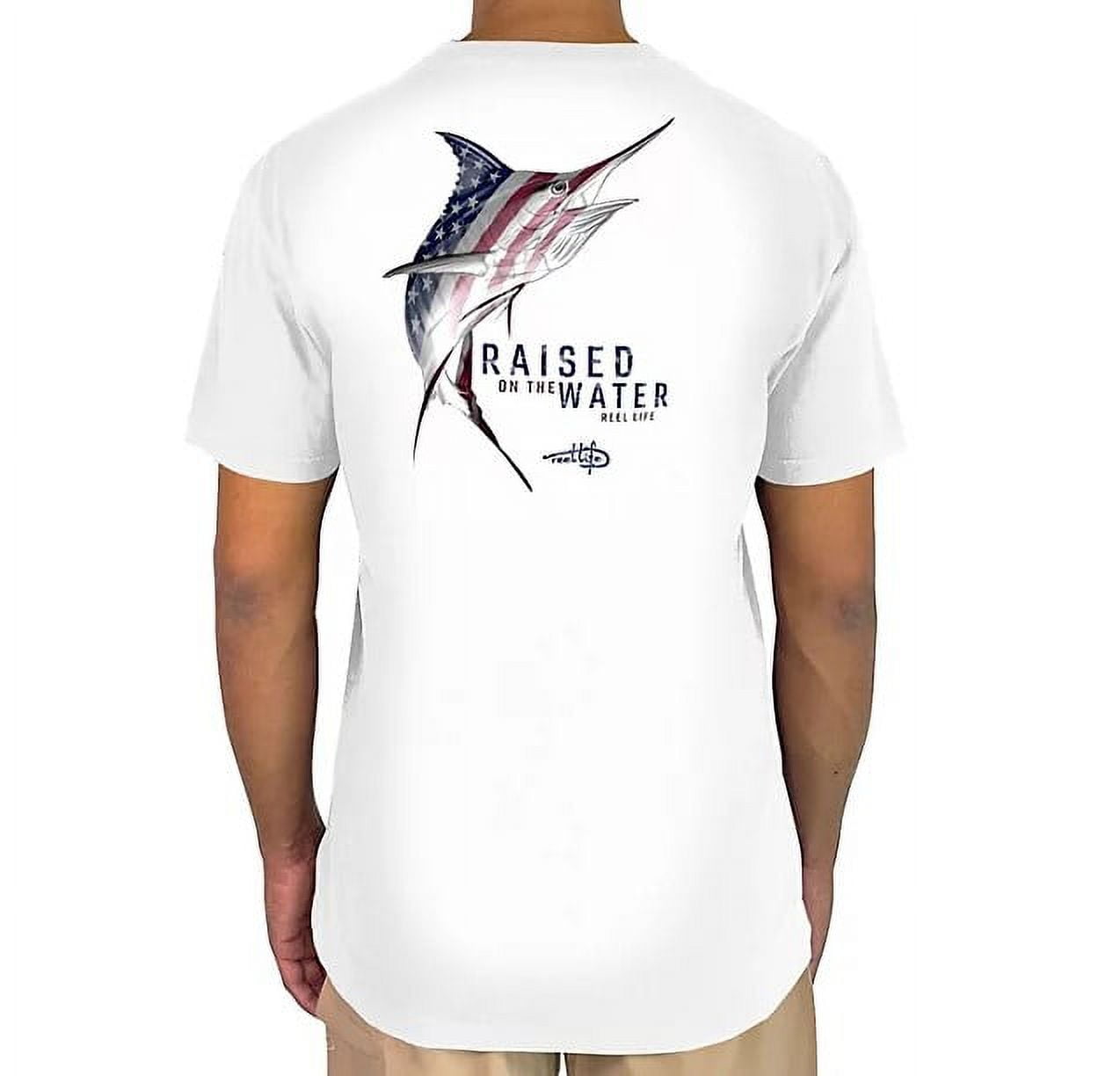 Reel Life Men's Neptune Ocean Washed TShirt (Brilliant White, Medium