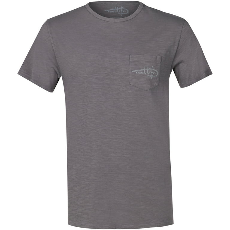 Reel Life Stinson Slub Pocket Adventure Wave T-Shirt - Small - Silver  Filigree