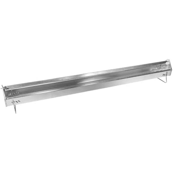 Reel Top Rectangular Poultry Feeder, 48in - Heavy-Duty Galvanized Metal Feeder Trough with Anti-Roost Reel & Spill Resistant Design - Extra-Long Design for Large Flocks & Bigger Birds$$Garden &