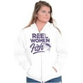 thumbnail image 1 of Reel Women Fish Cute Girly Fishing Zip Hoodie Sweatshirt Women Brisco Brands L, 1 of 6