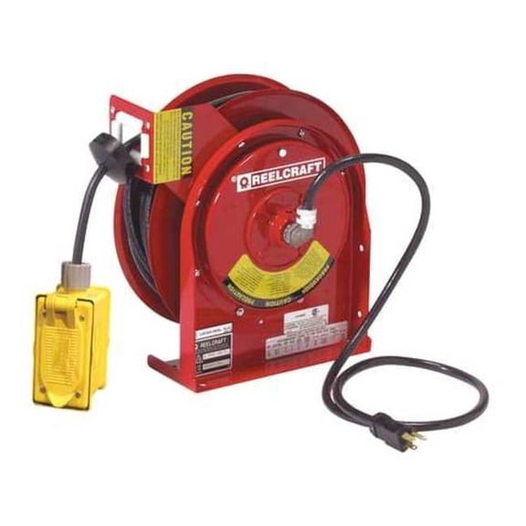 Reelcraft Retractable Cord Reel with 45 ft. Cord 2-Outlet 12/3 L 4545 123 7ASB