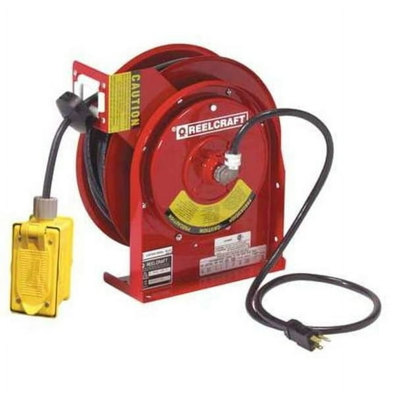 Reelcraft Retractable Cord Reel with 45 ft. Cord 2-Outlet 12/3 L 4545 123 7SB