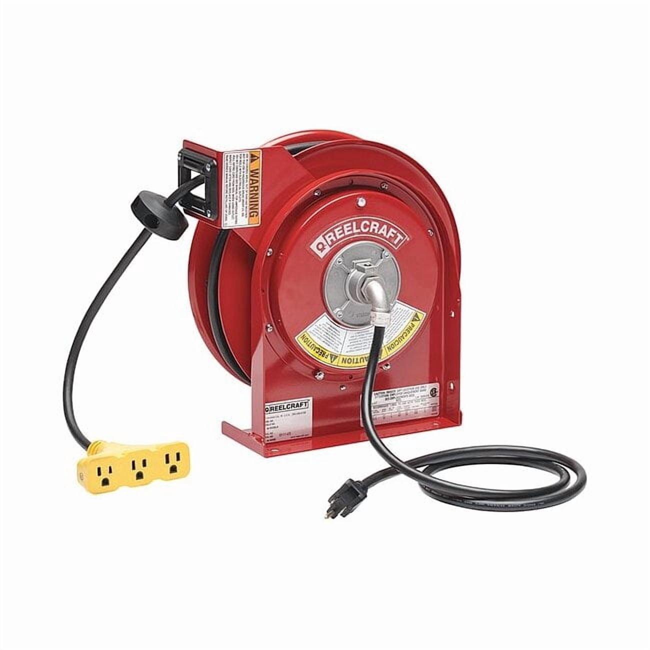 Reelcraft Retractable Cord Reel with 50 ft. Cord 3-Outlet 16/3 L 4050 163 9
