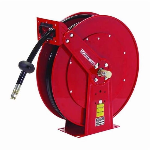 Reelcraft Dual Hose Reel,Spring,1/2 in MNPT,50 ft TH88050 OMP