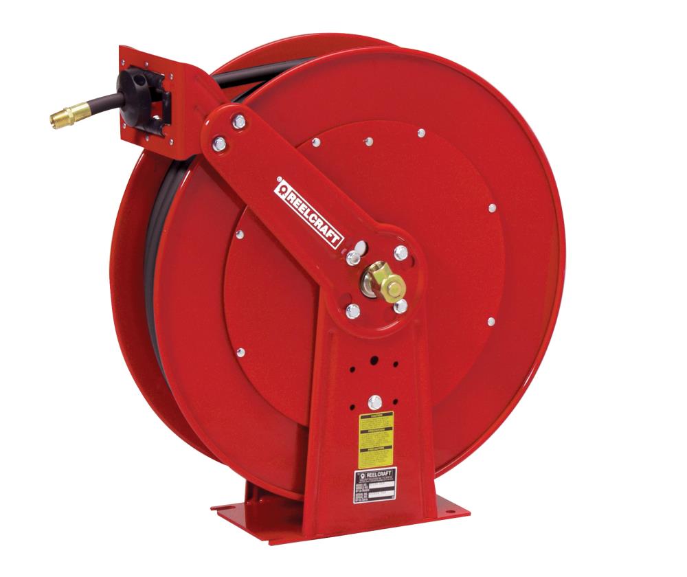 Reelcraft-PW81000 OHP 3/8 In. x 100 Ft. Spring Retractable Pressure Wash Hose Reel Without Hose, Steel - image 1 of 3