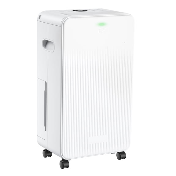 Reelexia Portable Dehumidifier for Basement Bedroom, 25 Pints up to 1500 Sq.ft, Auto-Defrost, White