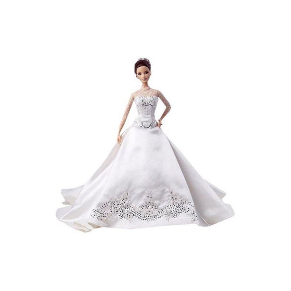 Reem Acra Bride Barbie Doll Gold Label Brunette Edition