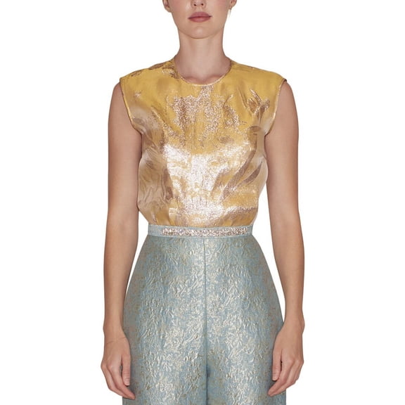 Reem Acra womens Sleeveless Fils-Coupe Top, 14