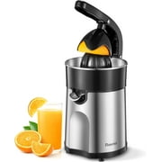 Reemix Electric Citrus Juicer Squeezer, Orange Juicer with Two Interchangeable Cones, Suitable for orange, lemon and Grapefruit, Brushed Stainless Steel, Easy to Clean and Use