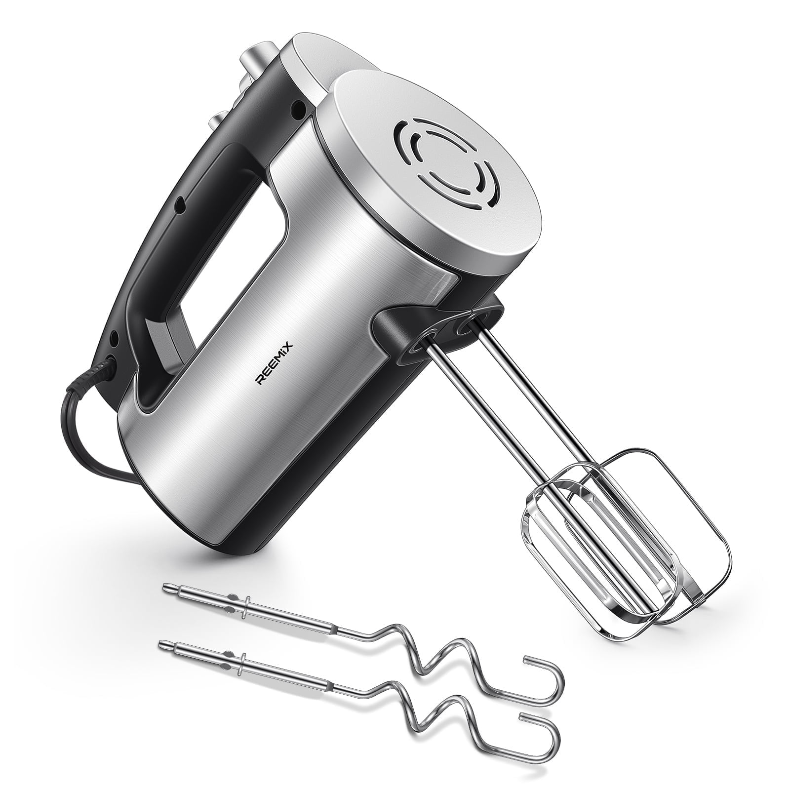 Reemix Hand Mixer - 7-Speed (6+Turbo Boost) Electric Mixer, 300W Powerful Motor, Dishwasher-Safe, One-Touch Eject