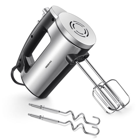 Reemix Hand Mixer - 7-Speed (6+Turbo Boost) Electric Mixer, 300W Powerful Motor, Dishwasher-Safe, One-Touch Eject
