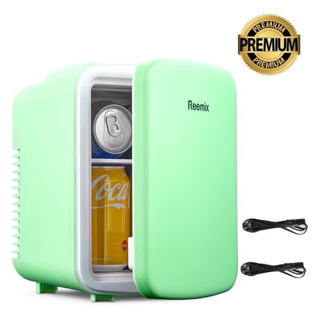 Reemix Portable Mini Refrigerator, Green, 3.7 Liters