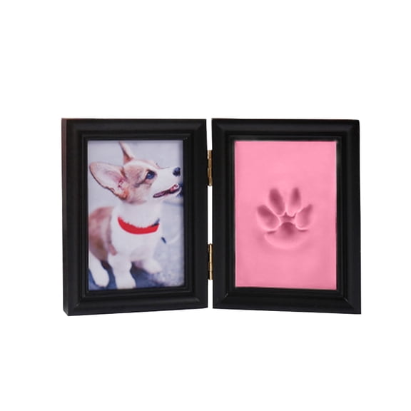 VAFFUL Pet Paw Print Keepsake Kit, Dog Memorial Picture Frame with Imprint Clay Personalized Gifts
