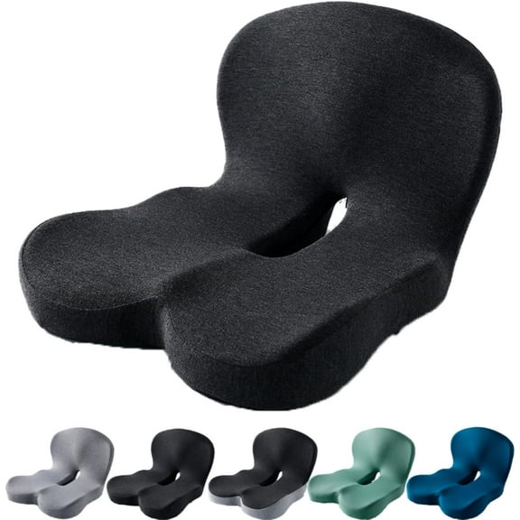 Reenly Back and Seat Cushion, Reenly Car Seat Cushion, Soothe+Seats Cushions, Welnax Lumbocare Pro, Welnax Lumbocare Pro Cushions. Memory Foam Slow Rebound Inner Core (Dark Gray)