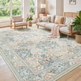 thumbnail image 1 of Reepow 8x10 Beige Brown Area Rugs for Living Room Washable Rugs Low Pile Non Slip Backing Retro Indoor Boho Carpet for Kitchen Dining Room Home Office, 1 of 10