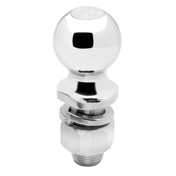 Reese 63909 Packaged Class IV Hitch Ball, Chrome - 2" Ball x 1" x 2-1/8", 7,500 lbs.