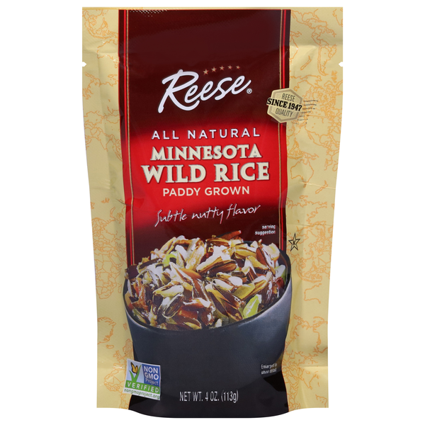 Reese All Natural Paddy Grown Minnesota Wild Rice 4 oz Pack of 3