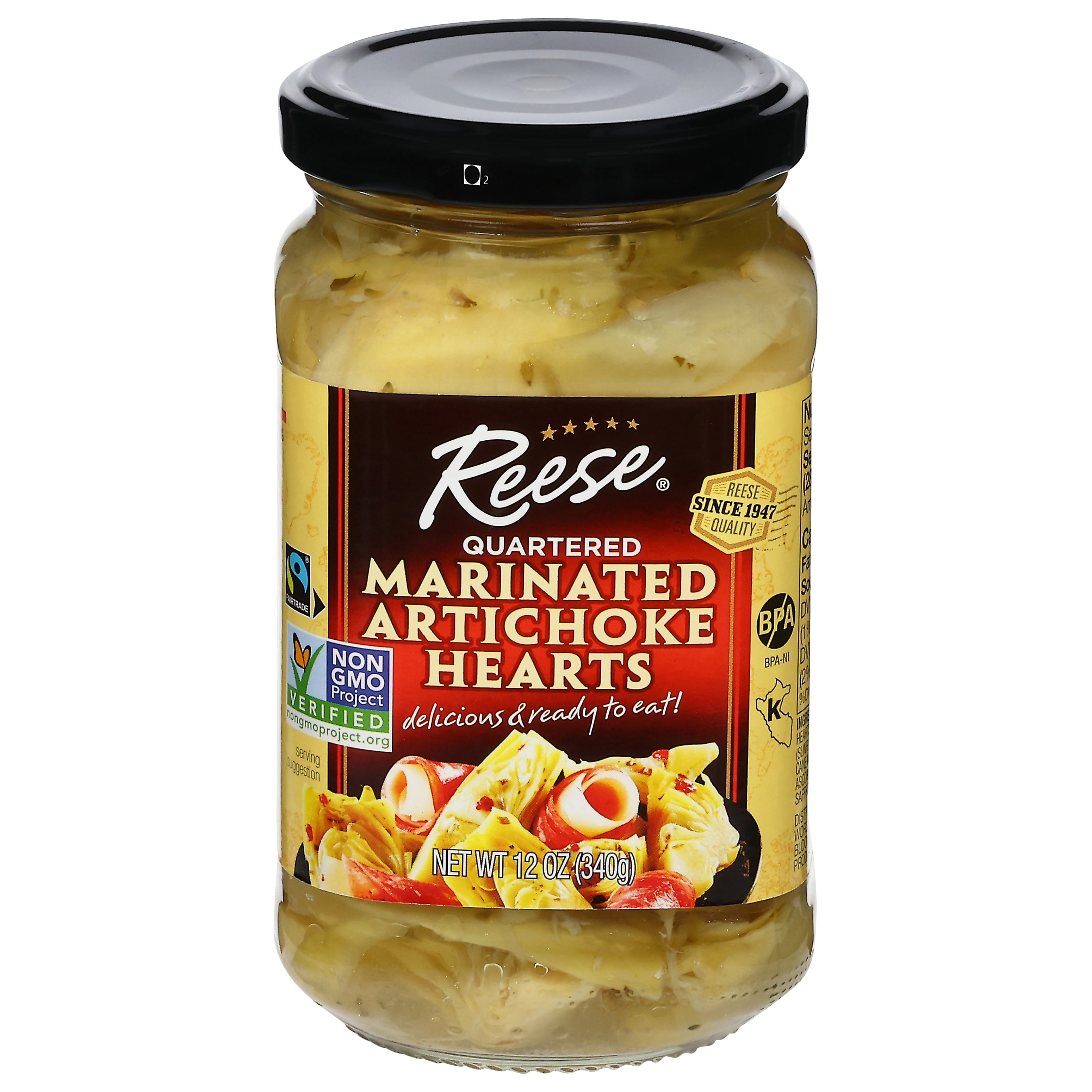 Reese Quartered Marinated Artichoke Hearts 12 oz