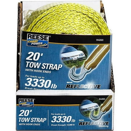 Reese Carry Power Tow Strap with Hook