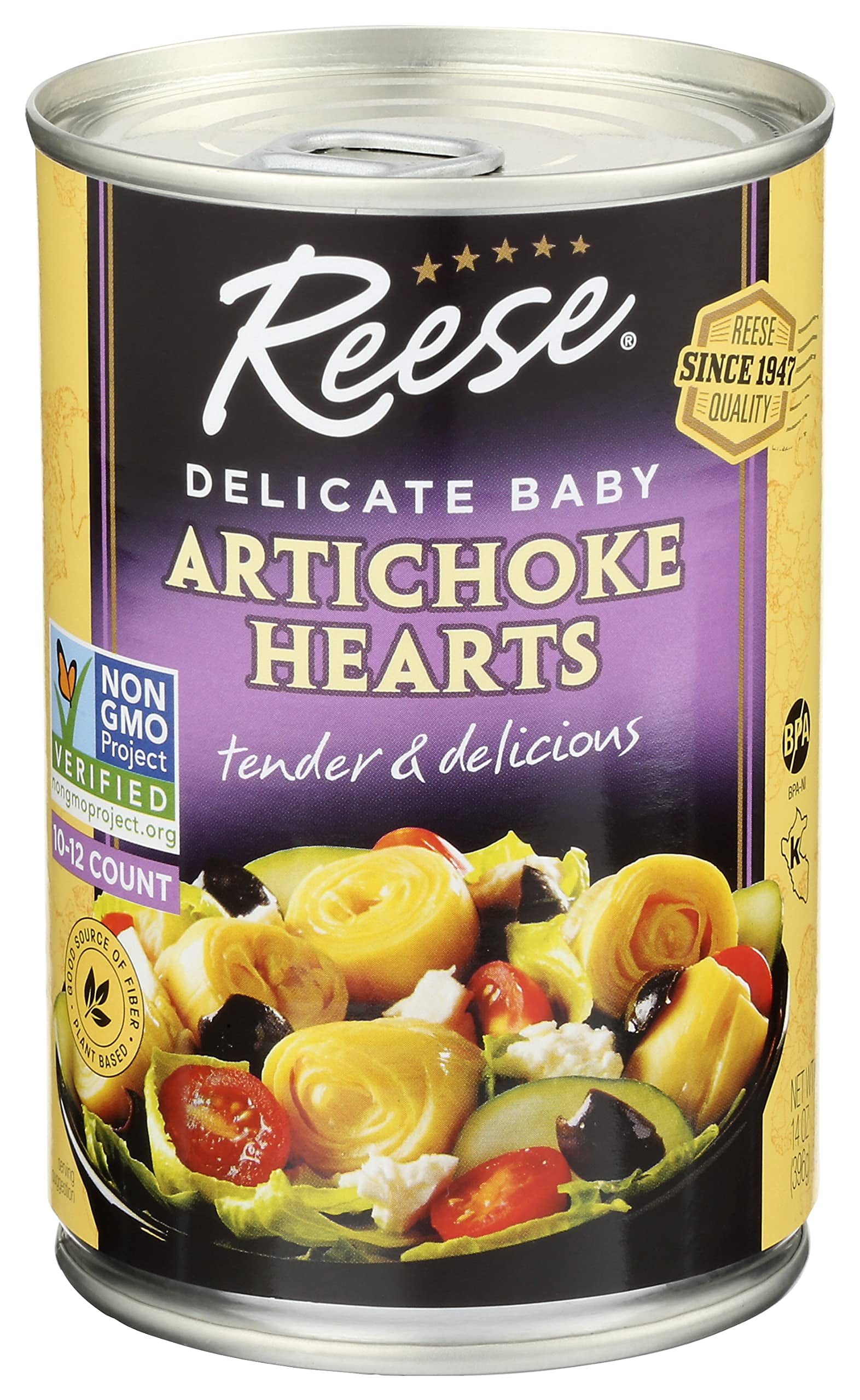Reese Delicate Baby Artichoke Hearts, 14 Ounces (Pack of 3)